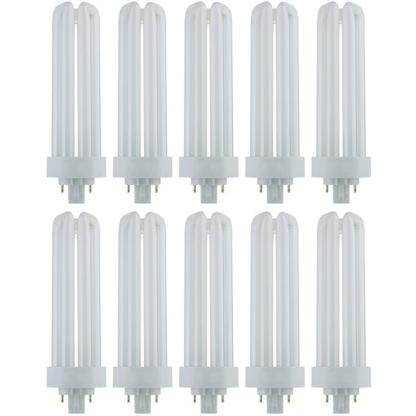 Sunlite PLT42/E/SP65K/10PK 6500K Daylight Fluorescent 42W PLD Triple U-Shaped Twin Tube CFL Bulbs with 4-Pin GX24Q-4 Base (10 Pack)