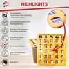 MR CHIPS Jam-Proof Easy-Read Quick-Clear Large Print Fingertip Slide Bingo Cards with Sliding Windows - 10 Pack in Gold Rush Style