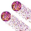 Black Orange Purple Mixed Holographic Chunky Glitter, 13g (2 Jars x 6.5g) Crafts Glitter Powder with 10g Gel and Brush, Halloween Iridescent Nail Sequins Face Eye Glitter Tumblers DIY Decorations