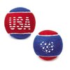 Grriggles Dog Tennis Balls Stars and Stripes Red White Blue USA 6 Pack Patriotic Dogs Toy