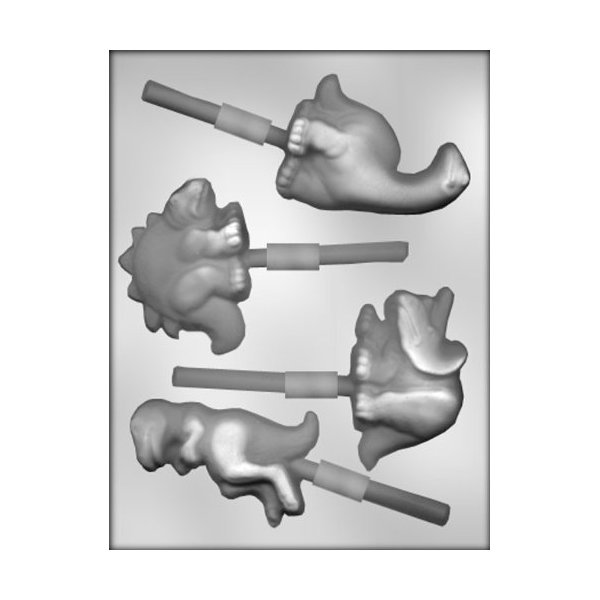 CK Products Four Dinosaur Suckers Chocolate Mold