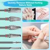 6Pcs Nail Drill Bits Set Professional, 3/32'' Electric Nail Drill Bits for Acrylic Gel Nails, Cuticle Nail Drill Bit Quick Gel Polish Remover Manicure Pedicure Tools with Cleaning Brush (Red)