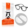 SURMAP Eyeglass Nose Pads, Soft Silicone Adhesive Glasses Nose Pad, Anti-Slip Heighten Air Chamber Nose Pads for Full Plastic Frames, 10 Pairs (Clear)