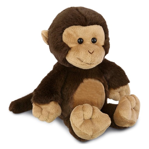 DolliBu Monkey Plush - Super Soft Stuffed Animal, Cute Brown Wildlife Animal Plush, Adorable Fluffy Stuffed Animal for Boys and Girls, Stuffed Zoo Animals Plush Gift for Babies, Kids, Adults - 9 Inch