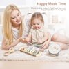 Baby Musical Instruments Set Wooden Montessori Musical Toys for Toddlers Neutral Colors Percussion Instruments Set with Modern Boho Xylophone Tambourine Educational Musical Toys for Preschool Kids