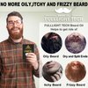 FULLLIGHT TECH 2 Pack Beard Oil for Men Growth 100% Natural Argan Oil,Jojoba Oil Leave in Conditioner Softener for Mustache Grooming Moisturizing