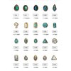 50 PCS Turquoise Nail Hanging Ornaments 3D Nail Art Supplies Nail Art Accessories Western Nail Hanging Ornaments Retro Nail Hanging Ornaments for Nail Art DIY