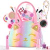 Kids Makeup Kit for Girl, Kids Washable Makeup Girls Toys, Girls Makeup Kit for Kids with Cute Cat Bag, Real Make up Set for Kid Little Girls Toddlers Princess Christmas Birthday Gifts Age 3-6-8-10-12