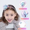 Amariver Pink Headband for Girls Glitter Crown Head Band Sparkle Sequins Hair Band Party Costume Decoration Cute Hair Hoops for Daily Wearing Pink Hair Accessories for Women Girls