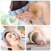 Ztomine Spa Headbands for Washing Face or Facial, Set of 2 Skincare Headbands, Terry Cloth Headband Face Wash Headband Combo Pack - Puffy Makeup Headbands for Face Washing, Mask(beige + blue)