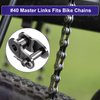 8 Pack #40 Roller Chain Offset Link, Carbon Steel Chain Links, Heavy Duty Chain Connecting Link, Rustproof Driver Links for Motorcycles, Bicycles, Karting