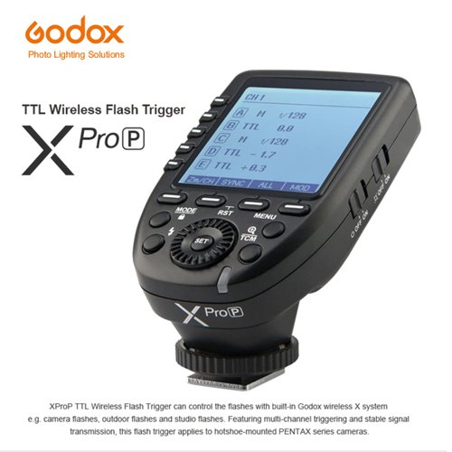 Godox Xpro-P TTL Wireless Flash Trigger with 1/8000s HSS, 5 Group 4 Fuction Button for Pentax K-1, 645Z, K70, K50, KP, K-S2, K-3 II Digital Cameras