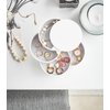Yamazaki Home Secti Oned Jewelry Organizer Nail Art Supplies Earring Accessories Storage Holder Rotating Display ABS Plastic One Size White