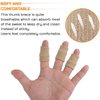 Zittop 10 pcs Finger Sleeves, Thumb Splint Brace Support Protector Breathable Elastic Finger Tape for Pain Relief Arthritis Trigger Finger Sports Aid Basketball Baseball Volleyball（Skin）