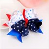 Girl Hair Clip Hair Bows Grosgrain Ribbon Hair Bow Hair Accessories for 4th of July 2 Pack ZFJ24 (Star Set)