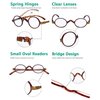 Eyekepper Small Oval Round Reading Glasses Vintage Mini Reader Eyeglasses for Men Women Reading with Spring Hinges Tortoise Frame +1.75