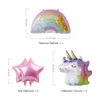 Unicorn Birthday Decorations for Girls 6th Birthday- Bouquet of Unicorn Balloons for Rainbow Unicorn Party Supplies (Number 6)
