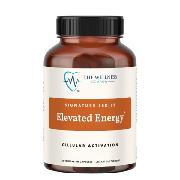 The Wellness Company Elevated Energy Supplement | 120 Capsule 2 Month Supply | Natural Energy Booster with Herbal Extracts | Vegan, Non-GMO, Gluten-Free