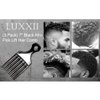 Luxxii (3 Pack) 7" Black Afro Pick Lift Hair Comb Detangle Wig Braid Hair Man Styling Comb (Black)
