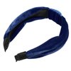 VOCOSTE Velvet Knotted Headbands, Hairband for Women, Navy Blue, 1.2 Inch Wide