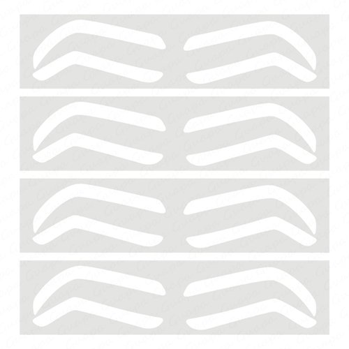 Permanent Makeup Eyebrow Auxiliary Stickers,Airbrush Brow Stickers Stencils Shape Tape,Brow Shaping Mapping Guide Tool, Disposable Adhesive Eyebrow Template Sticker (1 Pack -10 Pairs Type A)