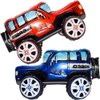 2 Vehicles Off-Road Car Foil Mylar Balloons, 25.5'' Double-Sided Off-Road Car Theme Balloons Party Favors Decorations Supplies for Baby Boys Girl Birthday Shower Party Decorations