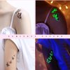 Ooopsiun Luminous Butterfly Temporary Tattoos for Girls - 12 Sheets Glow in The Dark Butterfly Stickers Party Favors Decorations for Kids Girls