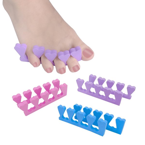 24 Pieces Soft Foam Toe Separators Toe Spacers Great Toe Cushions for Nail Polish, Pedicure, Manicures