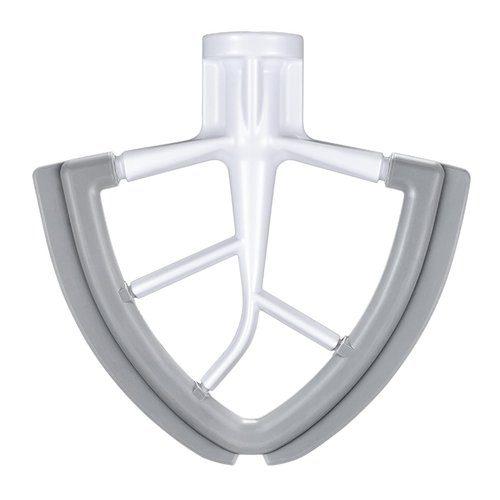 Flex Edge Beater for KitchenAid 4.5-5 Quart Tilt-Head Stand Mixer, Mixer Paddle Attachment for KitchenAid with Both-Sides Silicone Edge Bowl Scraper, Mixer Attachments Accessories, White