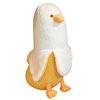 hitoshe Banana Duck Plush Toy, Banana Duck Stuffed Animals Doll Cute Plushie Hugging Plush Pillow Gift for Girls and Boys (White, 27.55 inch)