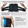 NeoTech Care Adjustable Double Pull Lumbar Brace/Lower Back Belt, Black, Size XXL