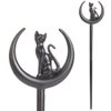 2pcs Cat Moon Hair Styling Pins Black Wicca Witch Hair Slide Renaissance Festival Hair Acceossories for Women Hair Stick