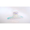 Generic Clear color change iridescent design hair claw clip for fine, thin hair