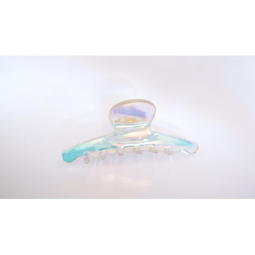 Generic Clear color change iridescent design hair claw clip for fine, thin hair
