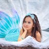 YARIEW 6 Pcs Mermaid Tail Headbands for Girls Mermaid Headband for Little Girl Hair Accessories Glitter Sequins Mermaid Tail Starfish for Mermaid Party Decorations Gifts (Set 2)