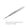 LASHVIEW Lash Tweezer, Vetus Straight Pointed Eyelash Tweezers for Profissional Grafting Eyelash Extension, Stainless Steel Needle Nose Tweezers for Lash Extension Stickers Precision Electronics, ST12