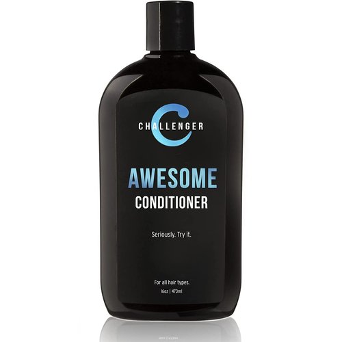 Challenger Men's Argan, Jojoba, Shea Butter, Aloe Conditioner - 16oz - Premium Ingredients Tingle - Coconut Oil, Jojoba Oil, Hydrolyzed Keratin, Vitamin B5. No Sulfates & Gluten Free. 2-3 Month Supply