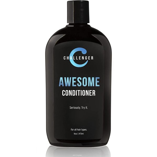 Challenger Men's Argan, Jojoba, Shea Butter, Aloe Conditioner - 16oz - Premium Ingredients Tingle - Coconut Oil, Jojoba Oil, Hydrolyzed Keratin, Vitamin B5. No Sulfates & Gluten Free. 2-3 Month Supply
