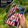 Coinhole Mini Cornhole Single Board Game | Portable Tabletop Bean Bag Toss Game for Indoor & Outdoor Fun | Includes Coins for Game Play (Single Board Play American Flag)