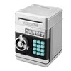 Renvdsa Electronic Password Piggy Bank Cash Coin Can Auto Scroll Paper Money Saving Box Toy for 6 7 8 9 10 11 12 Years Old Kids Gifts (Silvery)