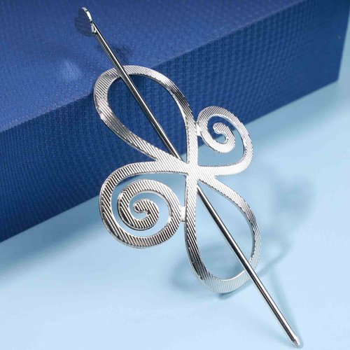 Yheakne Vintage Celtic Knot Hair Slide Pin Silver Celtic Infinity Hair Barrette Long Hair Pin Bun Holder Clips Decorative Hair Accessories for Women and Girls