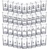 Cunhill 36 Packs Acrylic Clear 30th Birthday Party Shot Glass Random Set 1.2 Ounce, Cheers to 30 Years Shot Glasses Acrylic Shot Glasses for Adult Small Glass