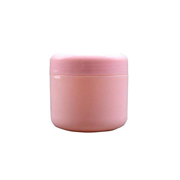 3PCS 100ML / 100G 3.4oz Refillable Empty Plastic Make-up Cosmetic Jars Face Cream Eye Shadow Lip Balm Lotion Sample Storage Container Pot Bottle Case Holder With Screw Cap (Pink)
