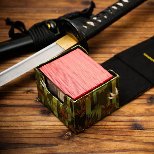 KakapopoTCG The Geisha Deckimono: a Kimono patterned Deck Box for MTG Magic FaB EDH Commander YGO DND Spell Cards FaB PTCG TCG (Jade Forest)
