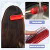 VOCOSTE 1 Pcs Hair Brush, Detangling Brush for Women and Men, Hair Brush for Straight, Curly, Long, Short, Dry Hair, Red, Plastic