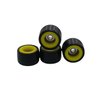 Leefai Pro Fingerboard Wheels Yellow Core Black Wheel -Finger Skateboard Wheels - Ultra Spin Bearings Wheels - 7.8mmx5.1mm -Inner layer Colorway (YELLOW)