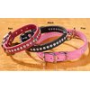 OmniPet Signature Leather Crystal and Leather Dog Collar, 16", Red