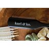 KURL & KO. Curly Hair Brush (Black & Red) 9 Row Defining Styling Brush for Styling, Smoothing Longer Hair and Defining Curls - For Women and Men