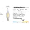 OPALRAY AC/DC 12V Low Voltage LED Candelabra Bulb, 2W 200Lm, Dimmable with DC Dimmer, Warm White Light, E12 Base, Clear Glass Flame Tip, 25W Incandescent Replacement, for 12 Volts Power, 3 Pack