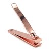 PrettyClaw Nail Clippers Sharp Edge Fingernail and Toenail Clipper Cutter Thick Nail Tool for Manicure and Pedicure (Rose Gold, Straight Edge)